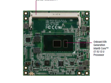COM-SKUC6 COM E模块 第6代英特尔®i7/i5/i3 处理器 COM E核心板