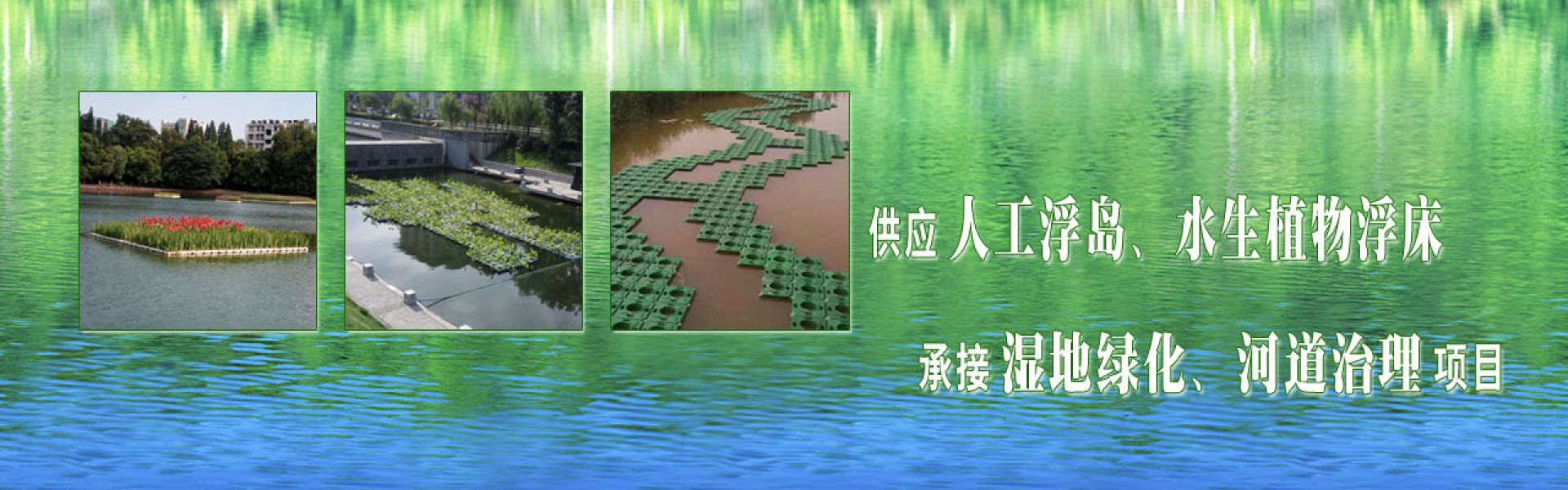 供应人工浮岛,水生植物浮床,承接湿地绿化,河道治理项目.