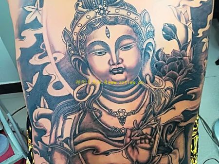 满背纹身，观音纹身