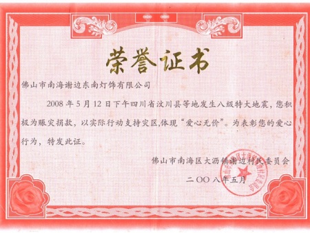 2008汶川地震捐款