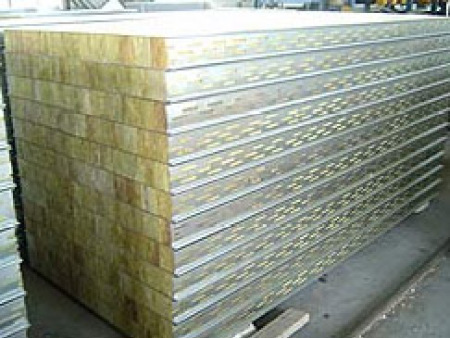 烘道岩棉夹芯板