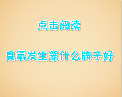 臭氧發(fā)生器什么牌子好?