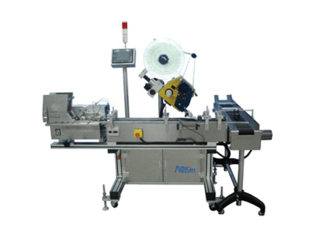 Carton splitting plane labeling machine