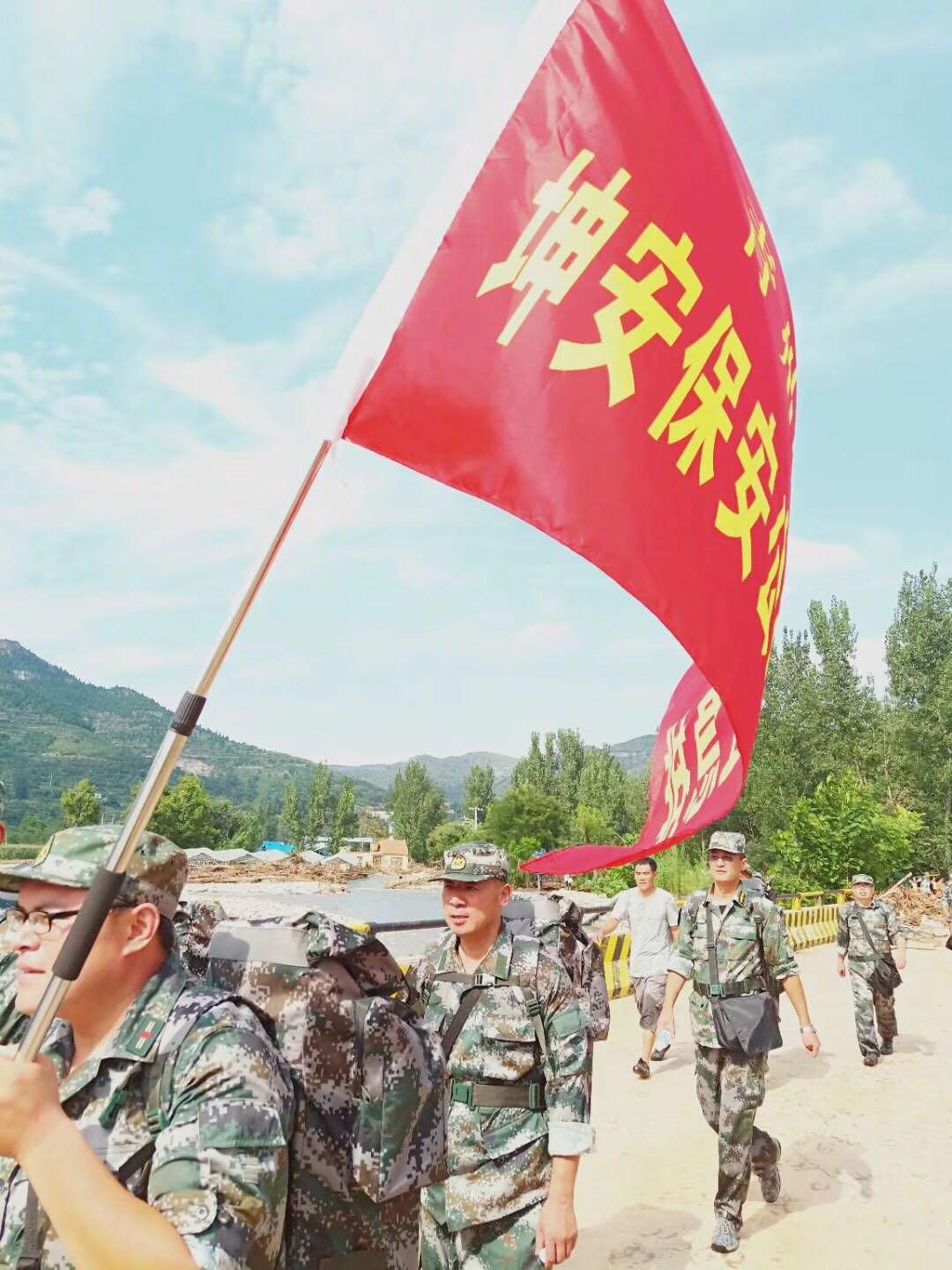王墳救災前線(xiàn)，坤安保安在行動(dòng)