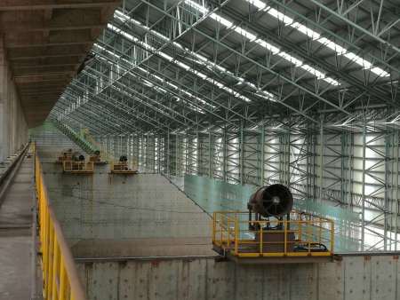 封闭料场远程射雾器布置照片