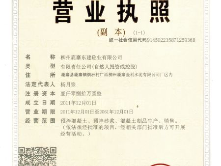 东建企业执照