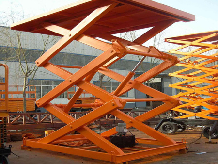 多台固定式液压升降平台完工