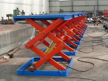 液压升降平台测试中