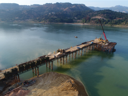 福建省建工集团闽清新民大桥钢栈桥、支栈桥、钻孔平台施工工程