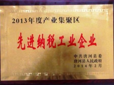2013年产业集聚区先进纳税工业企业