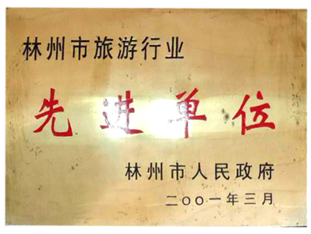 2001年林州市旅游行业先进单位