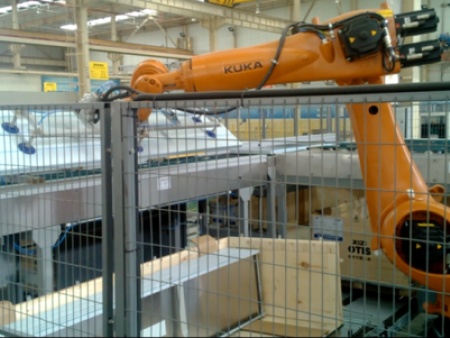 机器人厅门装箱码垛