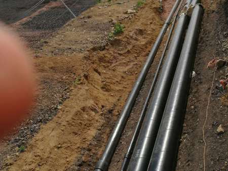 3PE钢管施工现场