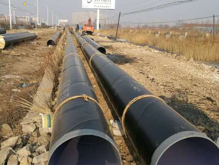 TPEP防腐钢管施工现场