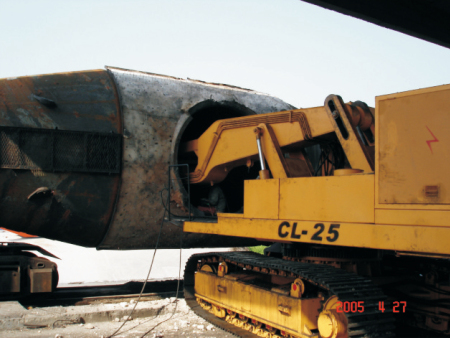 鞍钢320T鱼雷罐拆除