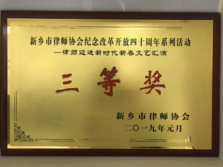 文艺汇演三三等奖