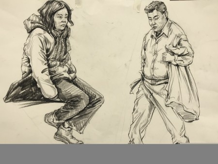 学生优秀速写作品