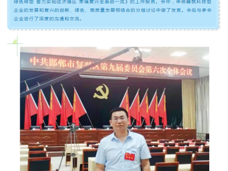 生态优先 绿色转型||恒一联华应邀参加“中共复兴区委九届六次会议”