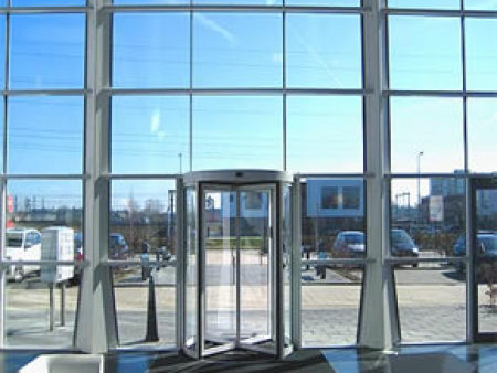 四翼拉丝不锈钢旋转门