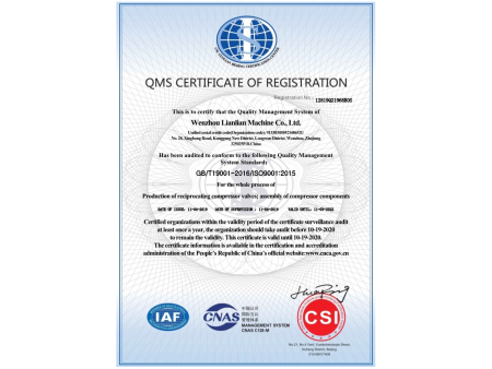 温州联联机器有限公司-QMS-12819Q21968R0S-（英）