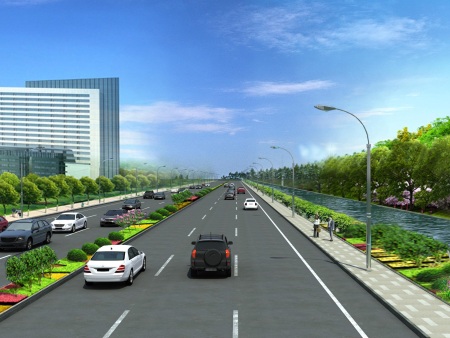 滨海县段景观绿化工程