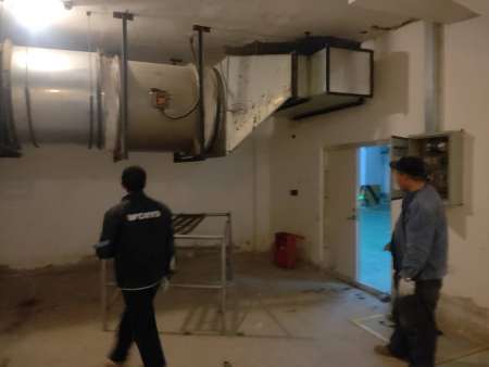 风机安装保养现场