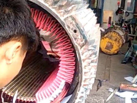 交流电机定子下线