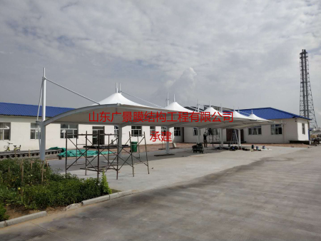 山西榆林天盛缘玻璃纤维有限公司膜结构车棚 