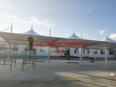 山西榆林天盛缘玻璃纤维有限公司膜结构车棚 