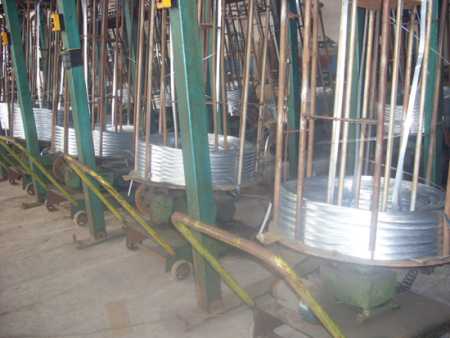 Galvanized steel wire workshop