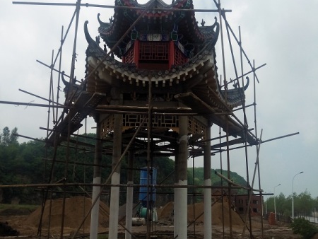 古建凉亭施工过程