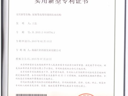 16-屋面等高變形縫的防水結構ZL201520110754.2_看圖王