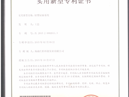 13-輕型屋面系統(tǒng)ZL201520092611.3