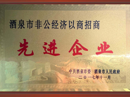 酒泉市非公经济一商招商先进企业