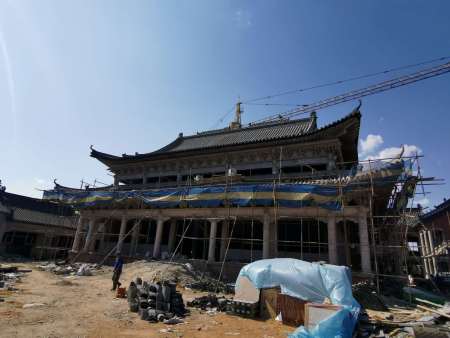 古建砖瓦装修现场