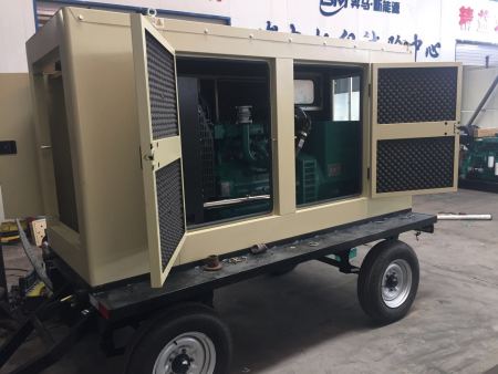 100KW移动拖车柴发电机