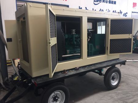 100KW移动拖车柴发电机