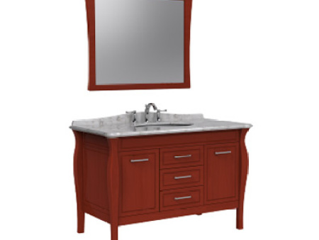 美标卫浴洁具-浴室柜 擦红浴室柜+擦红镜子CVASSC92