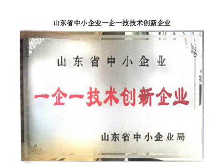 山东省中小企业一企一技技术创新企业 山东省中小企业一企一技技术创新企业
