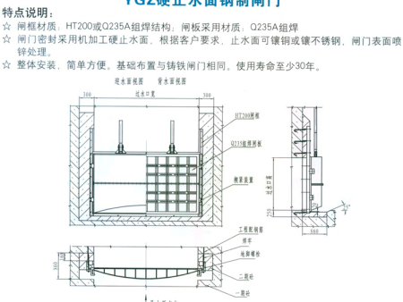 YGZ硬止水面鋼制閘門 YGZ硬止水面鋼制閘門