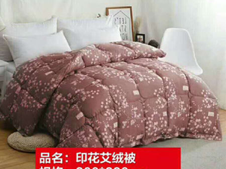 印花艾绒被