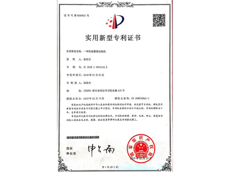 Utility model patent certificate Utility model patent certificate