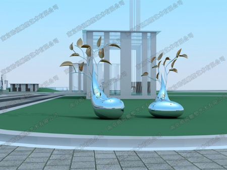 雕塑設計_不銹鋼雕塑小品