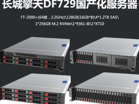 長城擎天DF729國產飛騰服務器云計算數據庫高性能存儲平臺