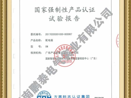 國家強制性產品認證試驗報告1
