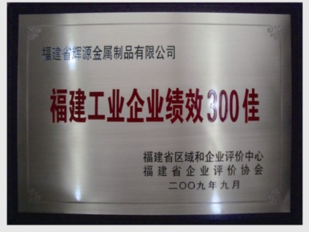 福建工業(yè)企業(yè)績效300佳