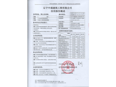 企业信用报告AAA