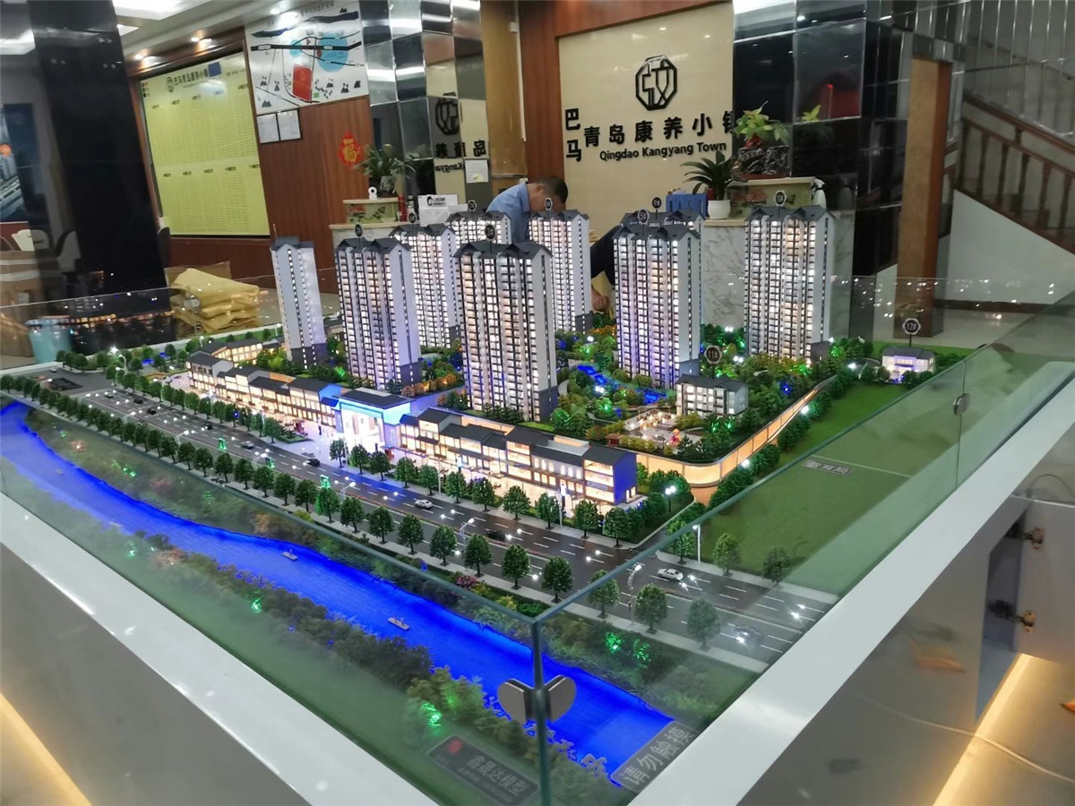 南寧沙盤模型公司作品-巴馬青島康養小鎮地產模型項目