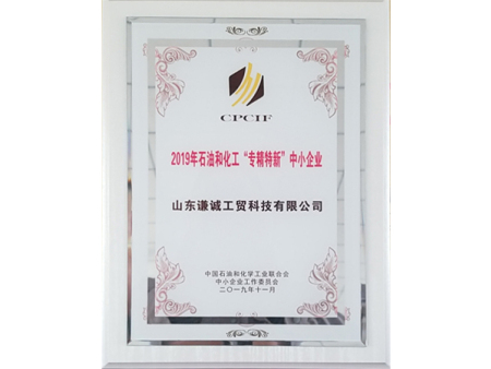 2019年石油和化工“专精特新”中小企业