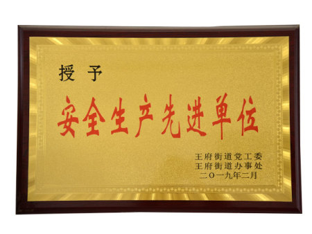 安全生产先进单位